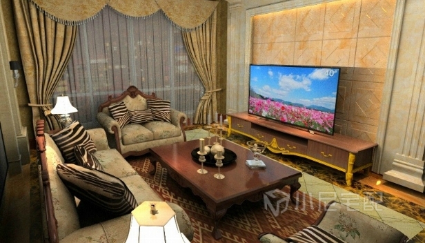 130㎡/兩室兩廳一衛(wèi)/歐式