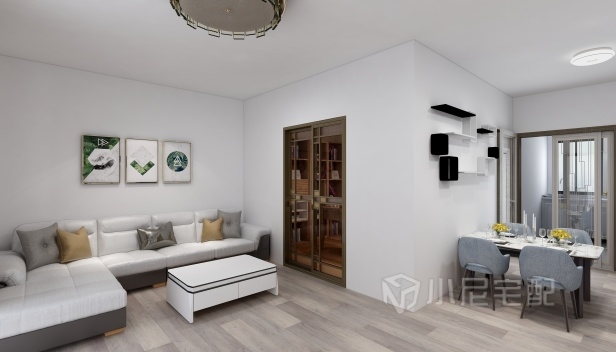 50.68㎡/一室一廳一衛(wèi)/簡約