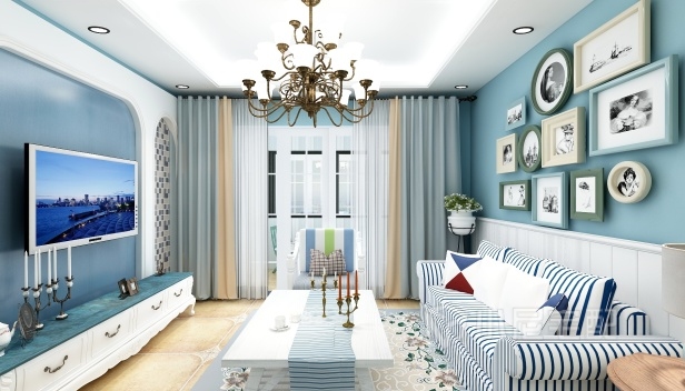 132㎡/三室兩廳兩衛(wèi)/地中海