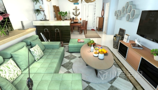 77㎡/兩室兩廳一衛(wèi)/現(xiàn)代