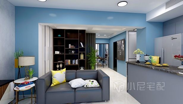 86.369㎡/兩室一廳兩衛(wèi)/地中海