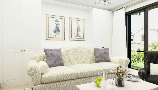 100㎡/兩室一廳一衛(wèi)/歐式