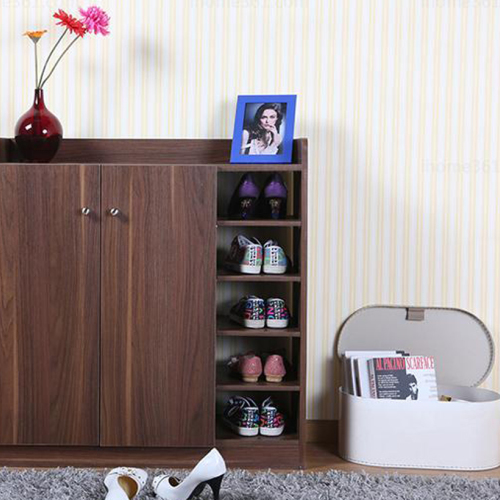 小尼宅配 鞋柜 現(xiàn)代簡約木質(zhì)雙門對開門鞋架鞋柜 特價(jià)